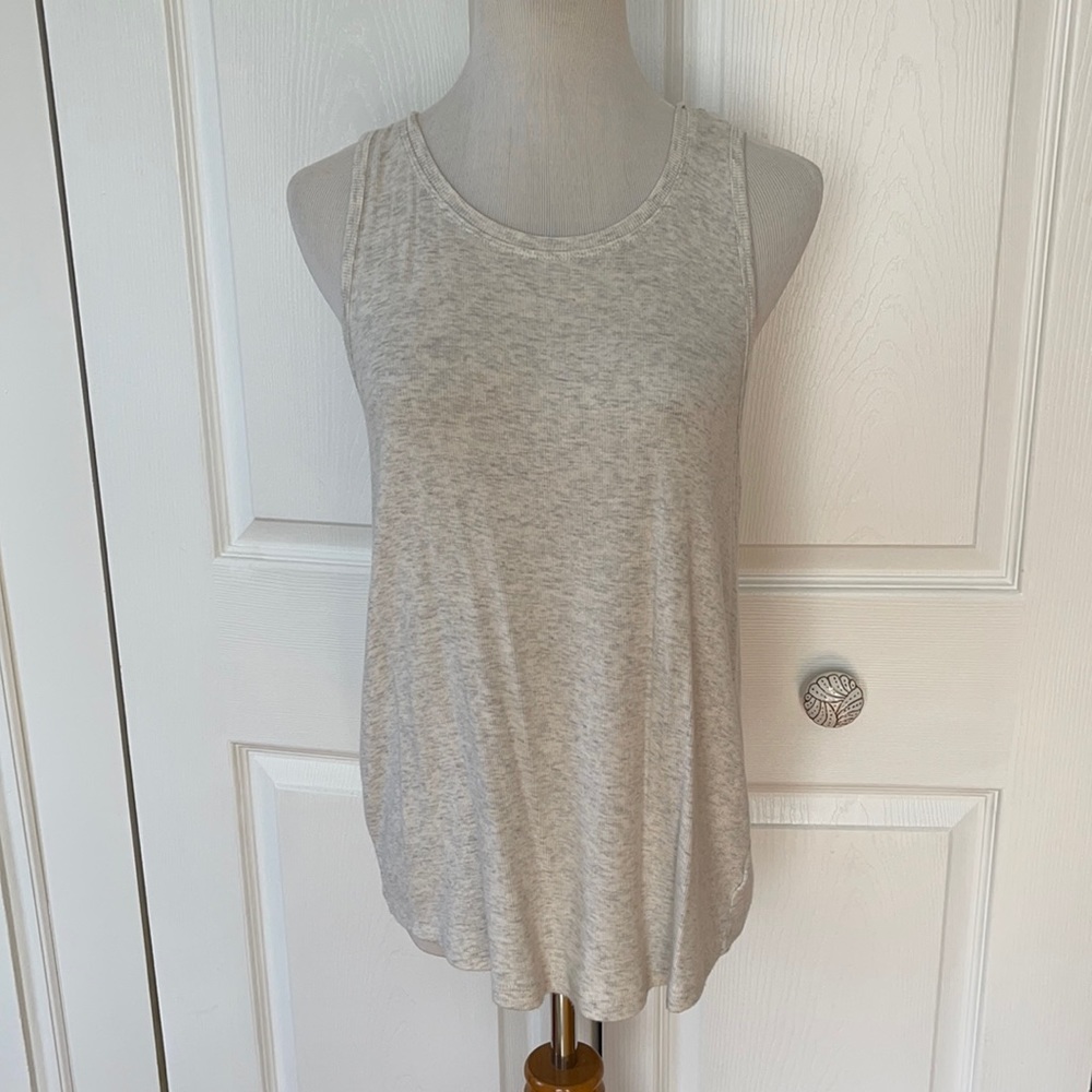 Athleta Drape Back Tank Heather Grey XS
